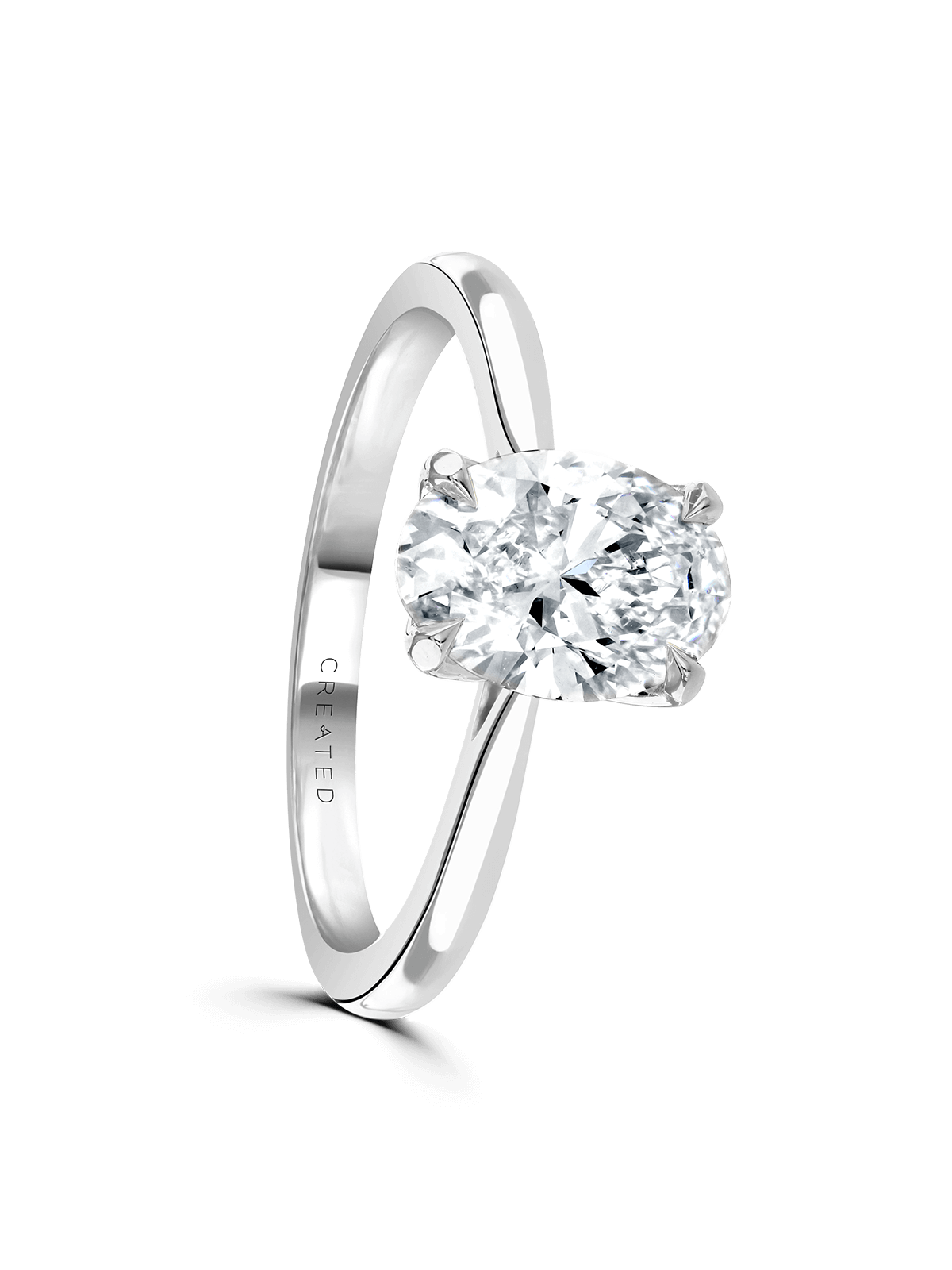 "Magnolia" Approx 1.50ct Oval Cut Lab Grown Diamond Solitaire Engagement Ring in Platinum