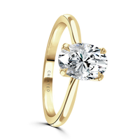 Lab Grown Diamond Solitaire Engagement Ring 1.50ct Oval Cut in 18ct Yellow Gold