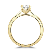 Lab Grown Diamond Solitaire Engagement Ring 1.50ct Oval Cut in 18ct Yellow Gold
