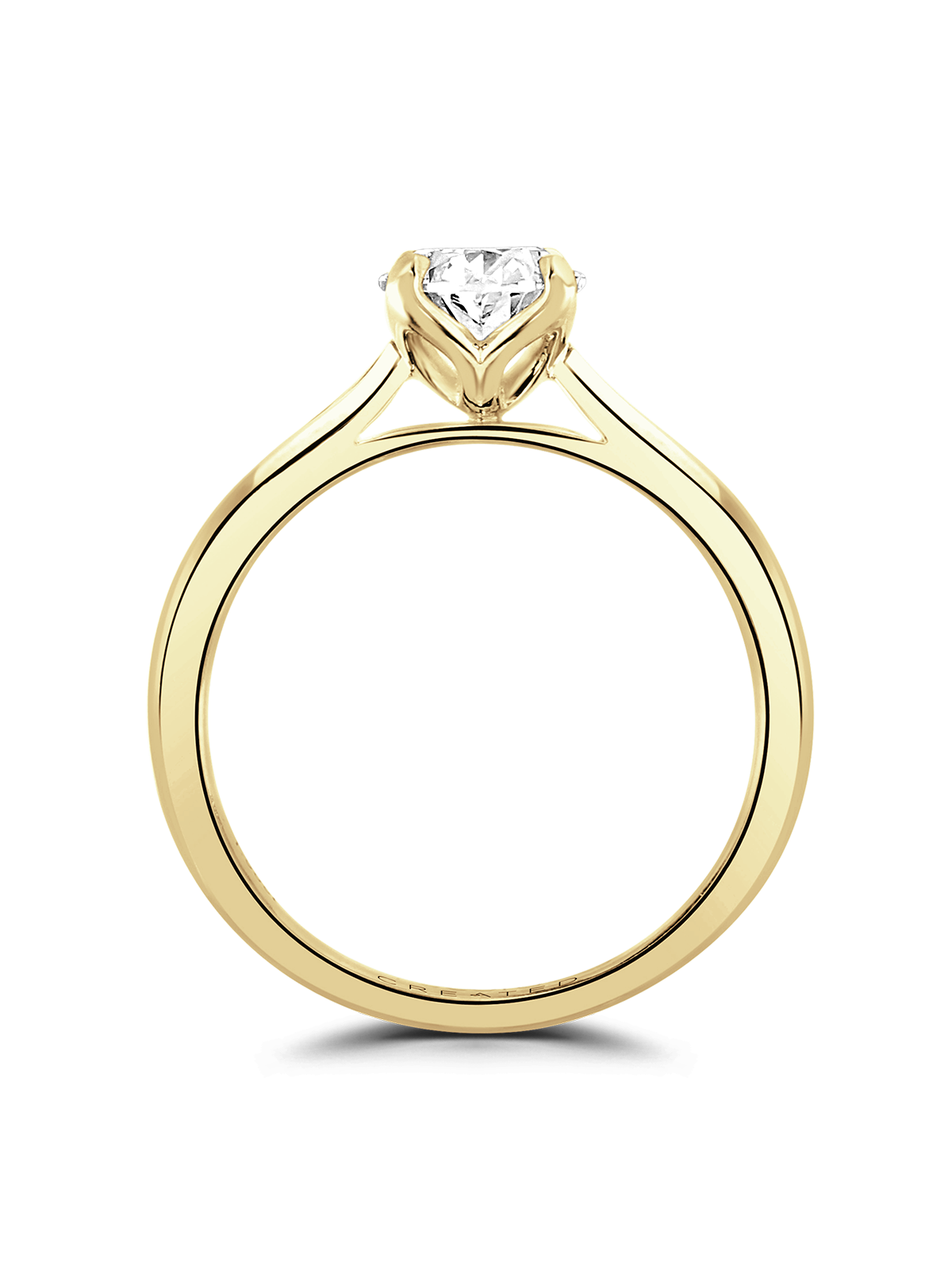 Lab Grown Diamond Solitaire Engagement Ring 1.50ct Oval Cut in 18ct Yellow Gold