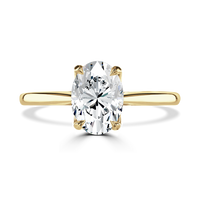 Lab Grown Diamond Solitaire Engagement Ring 1.50ct Oval Cut in 18ct Yellow Gold