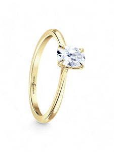 Brown & Newirth Iris 0.50ct Oval Cut Certificated Diamond Solitaire Engagement Ring in 18ct Yellow Gold