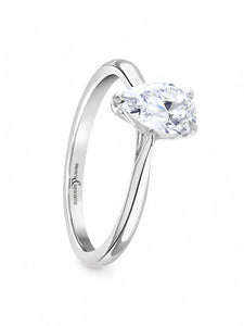 "Cordelia" Approx 2.00ct Pear Cut Lab Grown Diamond Solitaire Engagement Ring in Platinum