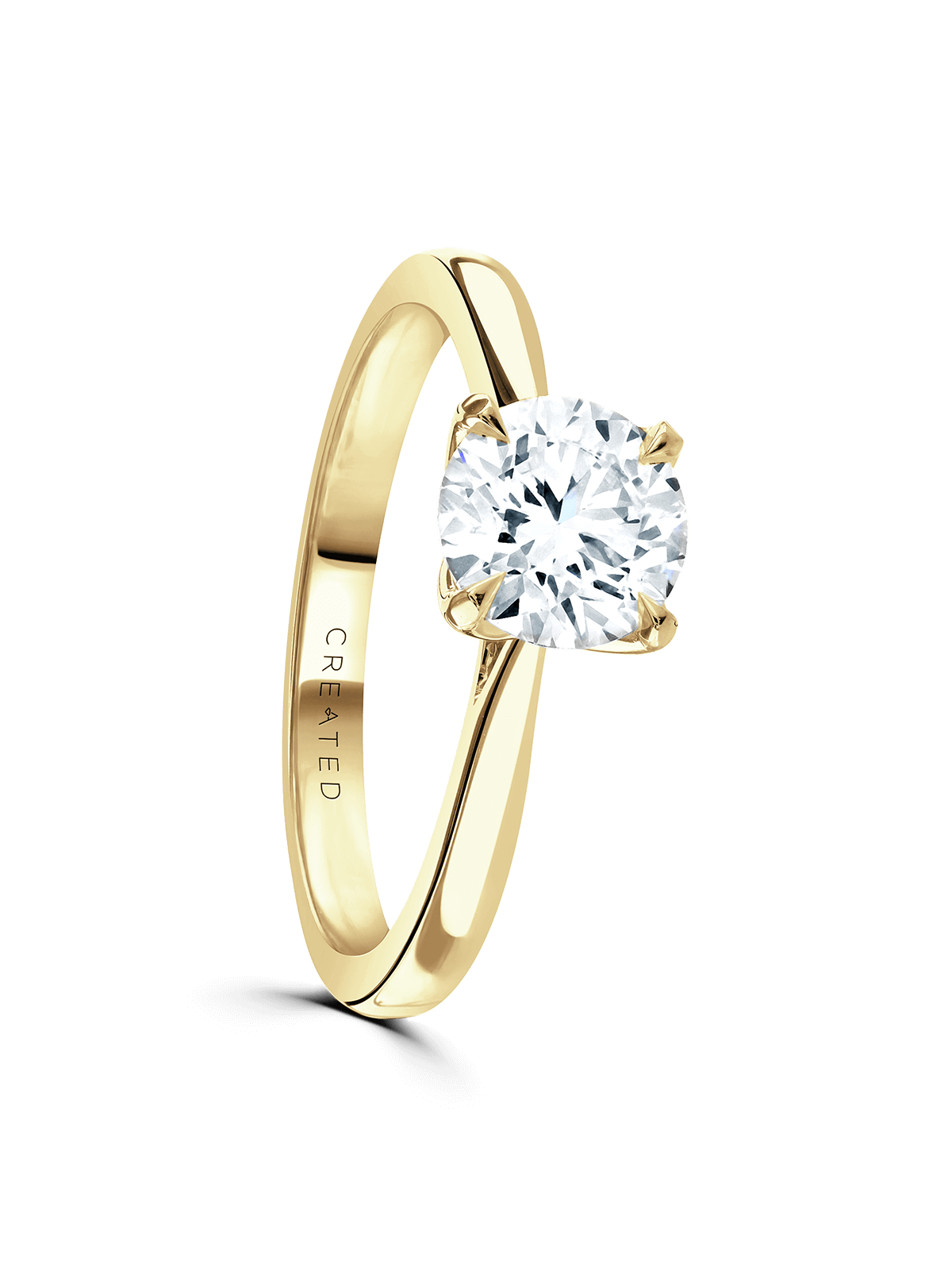 "Magnolia" Approx 1.00ct Brilliant Cut Lab Grown Diamond Solitaire Engagement Ring in 18ct Yellow Gold