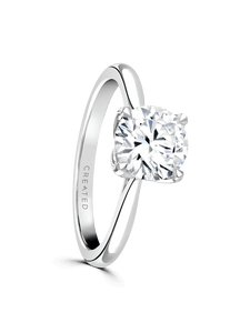 "Magnolia" Approx 1.50ct Brilliant Cut Lab Grown Diamond Solitaire Engagement Ring in Platinum