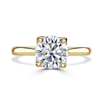 Lab Grown Diamond Solitaire Engagement Ring 2.00ct Round Brilliant Cut in 18ct Yellow Gold