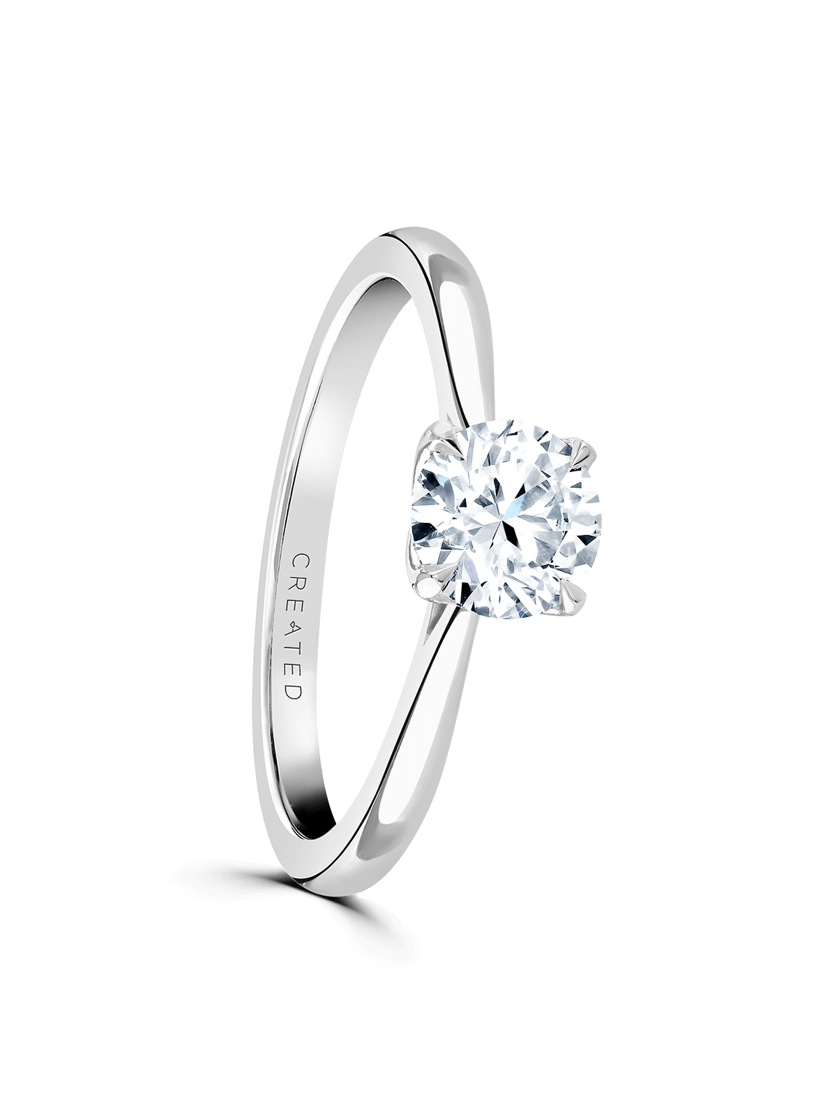 "Magnolia" Approx 0.70ct Brilliant Cut Lab Grown Diamond Solitaire Engagement Ring in Platinum