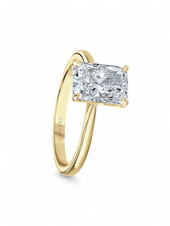 Brown & Newirth Approx 1.00ct Radiant Cut Lab Grown Diamond Solitaire Engagement Ring in 18ct Yellow Gold