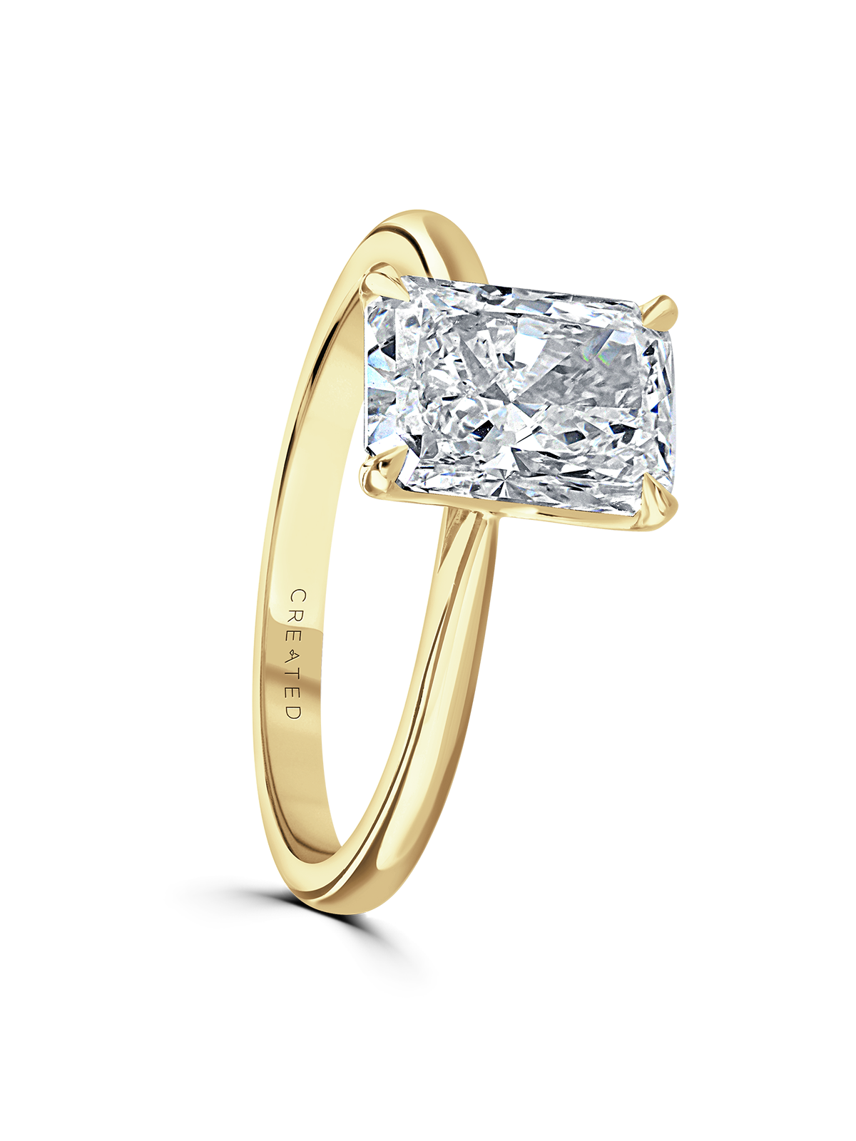 Brown & Newirth Approx 2.00ct Radiant Cut Lab Grown Diamond Solitaire Engagement Ring in 18ct Yellow Gold