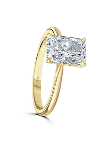 Brown & Newirth Approx 2.00ct Radiant Cut Lab Grown Diamond Solitaire Engagement Ring in 18ct Yellow Gold