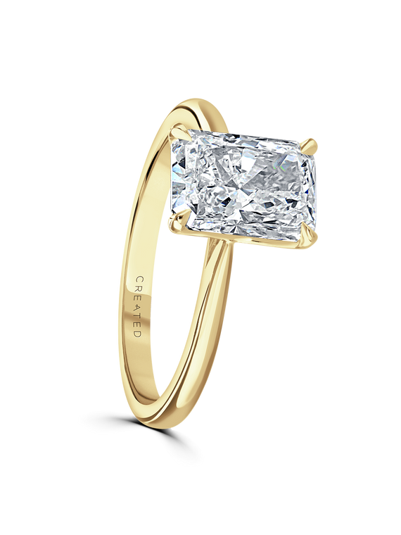 Brown & Newirth Approx 2.00ct Radiant Cut Lab Grown Diamond Solitaire Engagement Ring in 18ct Yellow Gold