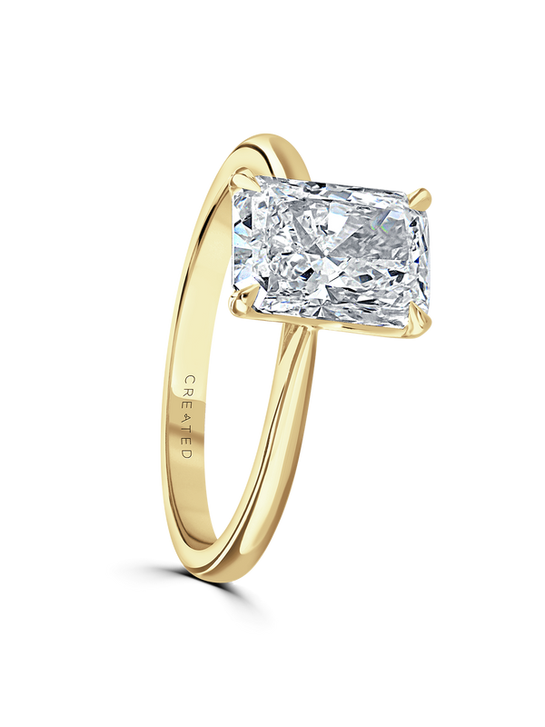 Brown & Newirth Approx 2.00ct Radiant Cut Lab Grown Diamond Solitaire Engagement Ring in 18ct Yellow Gold