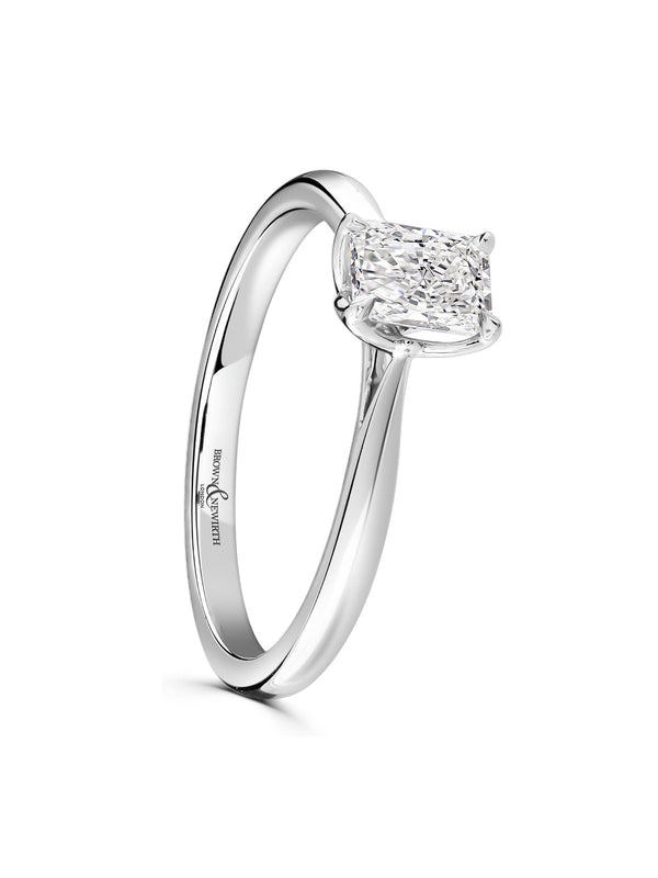 Brown & Newirth Approx 0.70ct Radiant Cut Diamond Solitaire Engagement Ring in Platinum