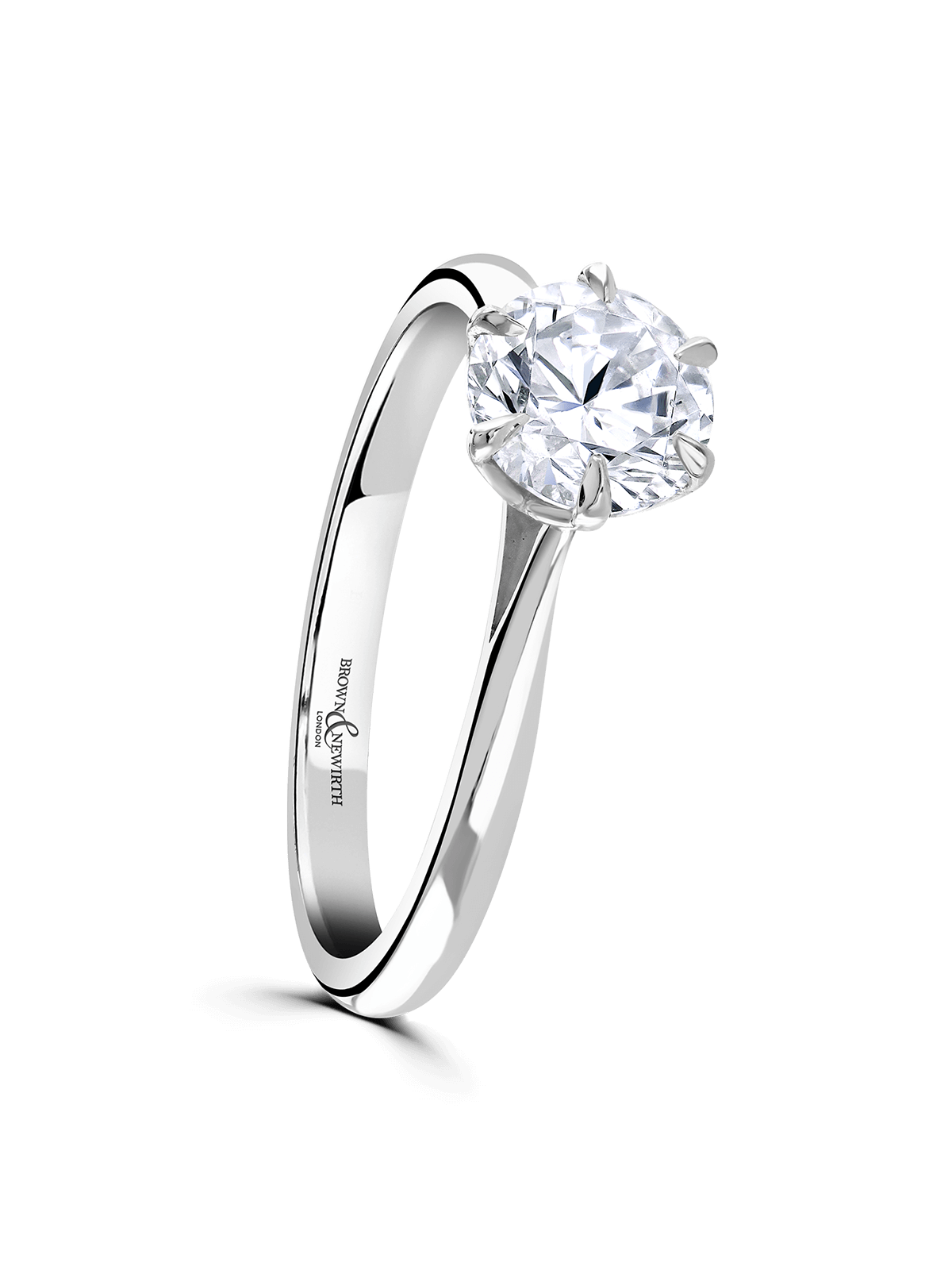 Diamond Solitaire Engagement Ring 1.00ct Certificated Round Brilliant Cut in Platinum