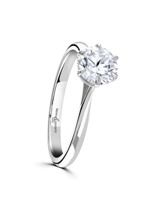 Diamond Solitaire Engagement Ring 1.00ct Certificated Round Brilliant Cut in Platinum