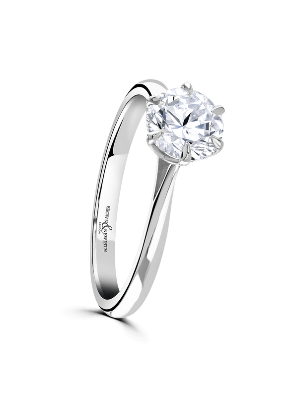 Diamond Solitaire Engagement Ring 1.00ct Certificated Round Brilliant Cut in Platinum