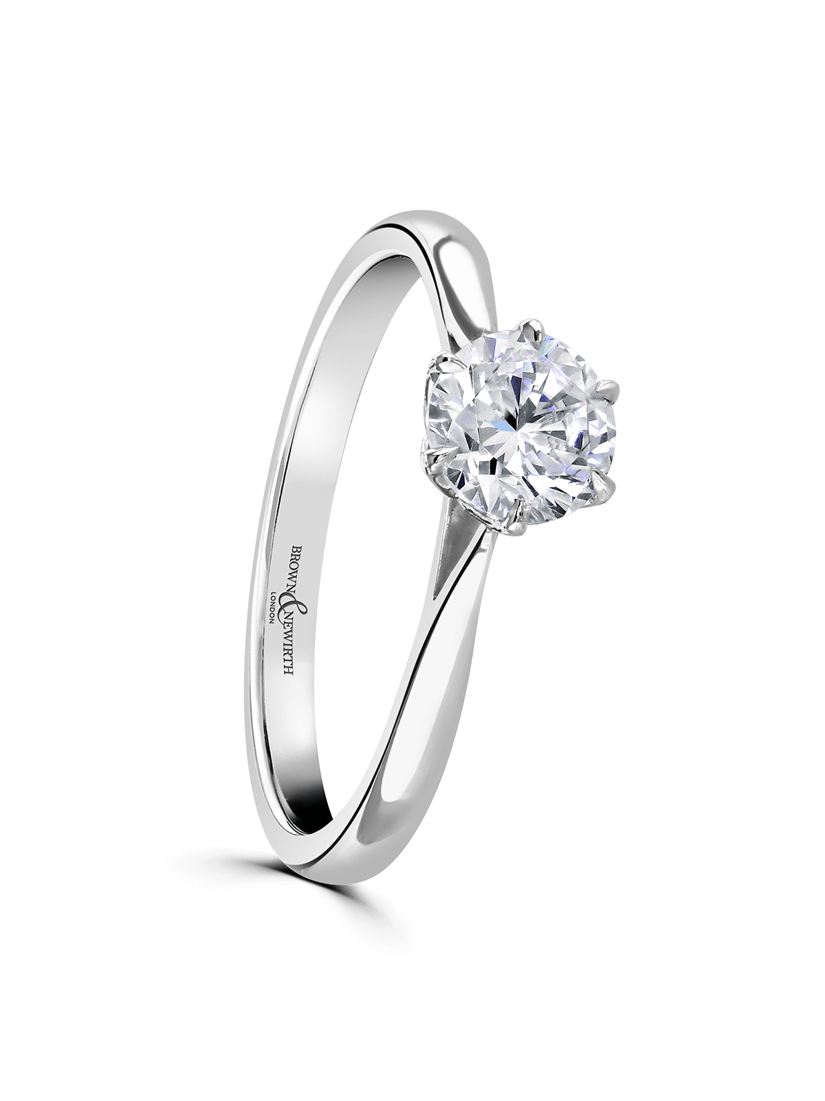 Diamond Solitaire Engagement Ring 0.75ct Certificated Round Brilliant Cut in Platinum