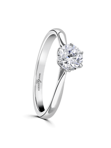 Diamond Solitaire Engagement Ring 0.75ct Certificated Round Brilliant Cut in Platinum