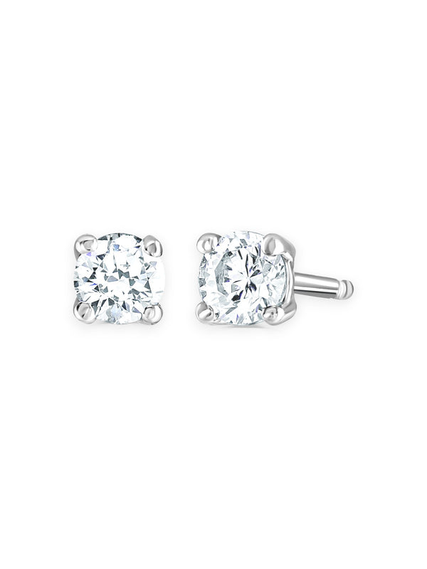 Brown & Newirth 0.30ct Brilliant Cut Solitaire Stud Earrings in 9ct White Gold