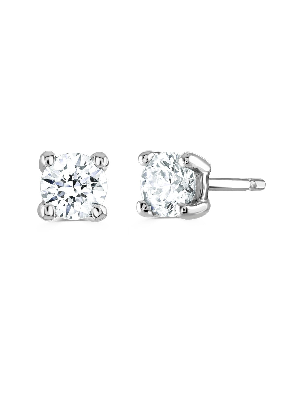 Brown & Newirth 0.50ct Brilliant Cut Solitaire Stud Earrings in 9ct White Gold