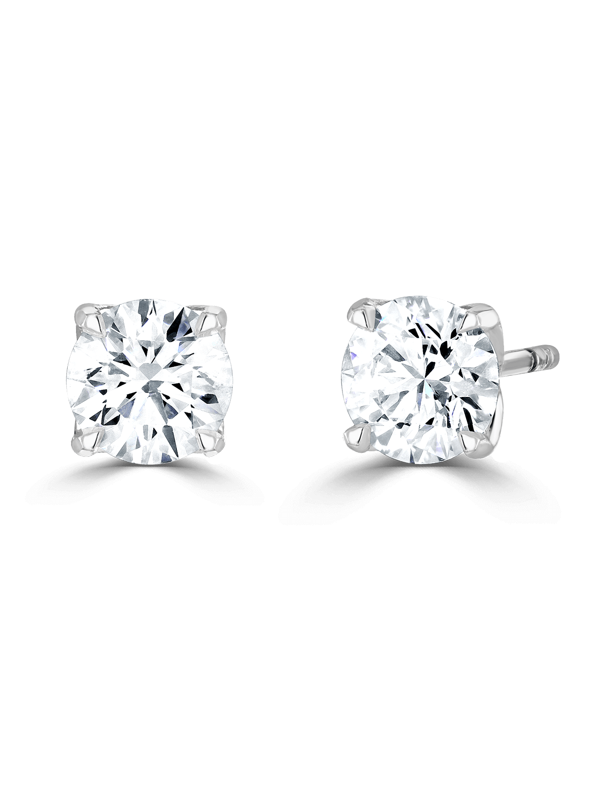 "Magnolia" Approx 1.40ct Brilliant Cut Lab Grown Diamond Solitaire Stud Earrings in Platinum