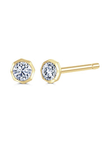 Brown & Newirth 0.15ct Brilliant Cut Diamond Solitaire Stud Earrings in 18ct Yellow Gold