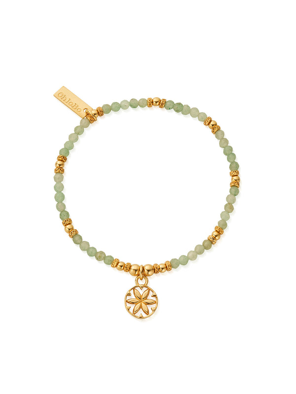 ChloBo Flower Mandala Aventurine Bracelet in Gold Plating GBAFR3405