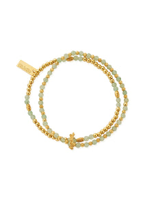 ChloBo Wisteria Aventurine Set of 2 Bracelets in Gold Plating GBSETA3423