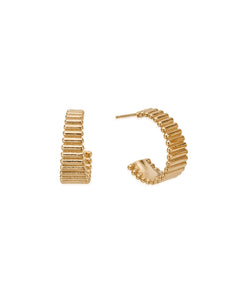 ChloBo Large Ridge Hoop Earrings in Gold Plating GEH3399
