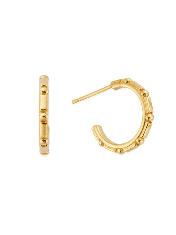 ChloBo Art Deco Hoop Earrings in Gold Plating GEH3449