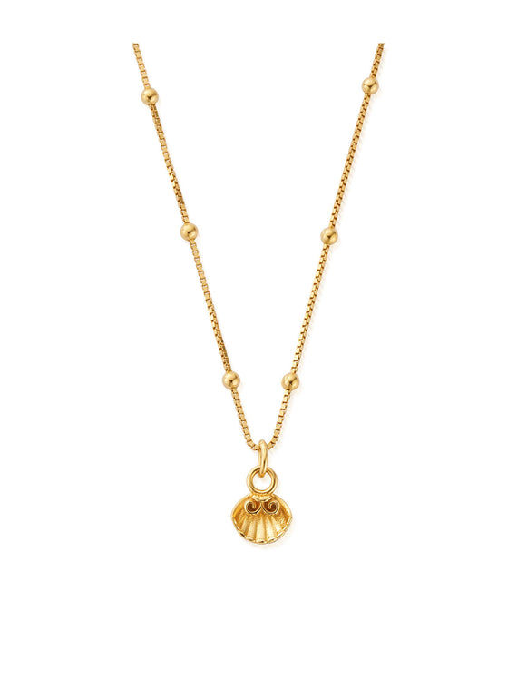 ChloBo Bobble Chain Travel Seeker Necklace in Gold Plating GNBB3403