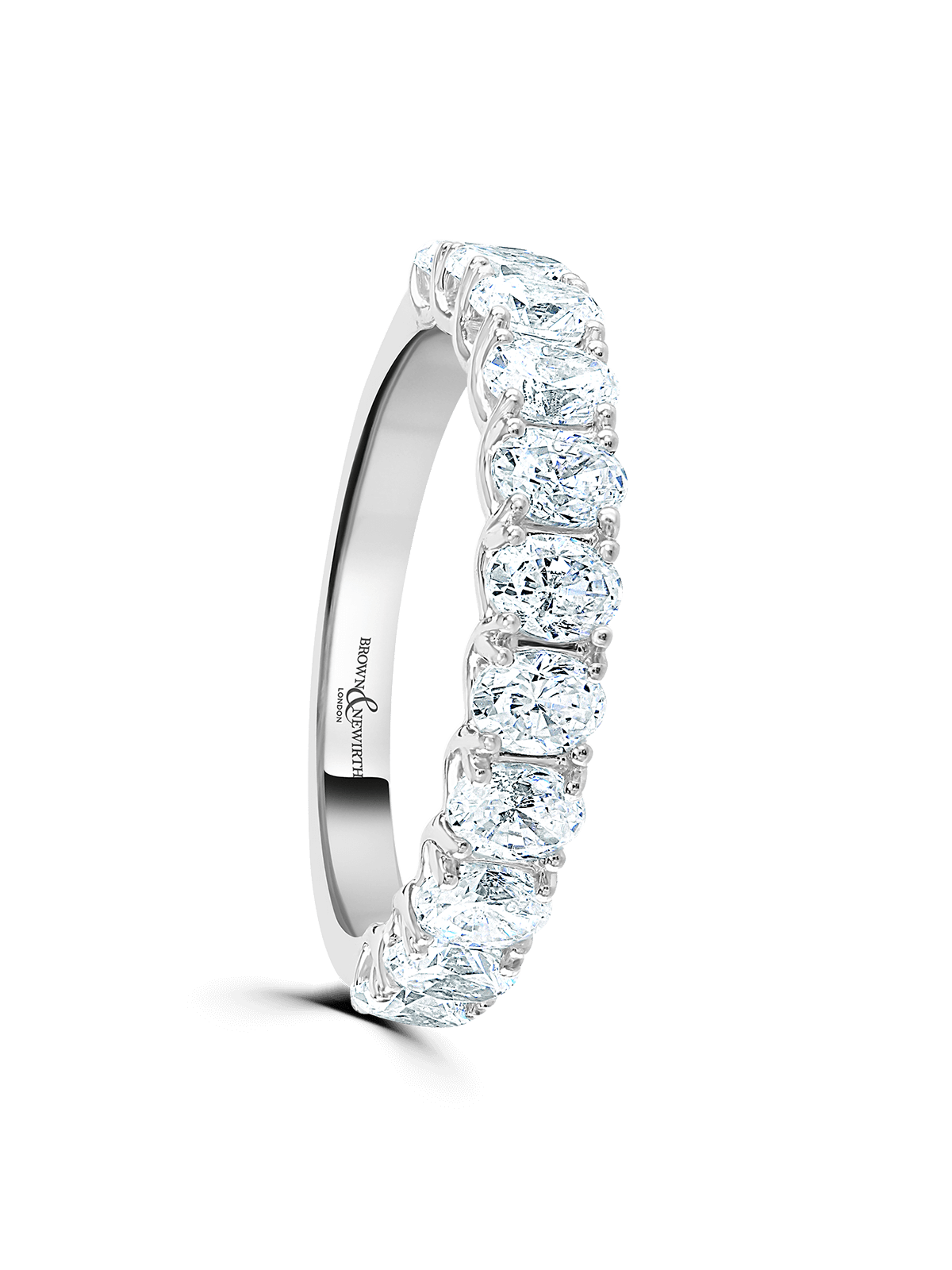 Brown & Newirth Pose 1.46ct Oval Cut Diamond Eternity Ring in Platinum