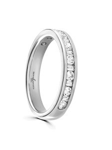 Brown & Newirth Charm 0.50ct Brilliant & Baguette Cut Diamond Wedding Ring in Platinum