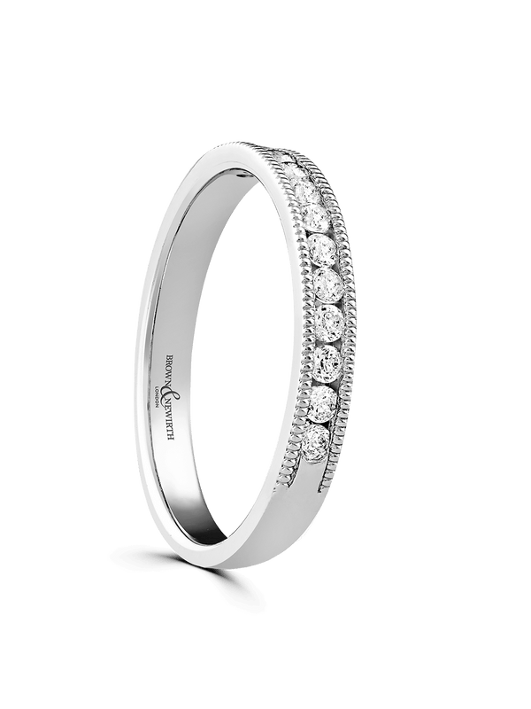 Brown & Newirth Everlasting 0.20ct Brilliant Cut Diamond Wedding Ring in 18ct White Gold