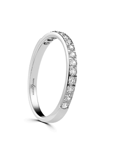 Diamond Half Eternity Ring 0.25ct Round Brilliant Cut in Platinum