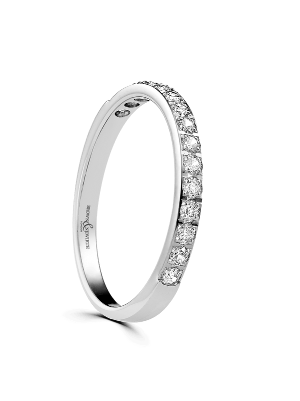 Diamond Half Eternity Ring 0.25ct Round Brilliant Cut in Platinum