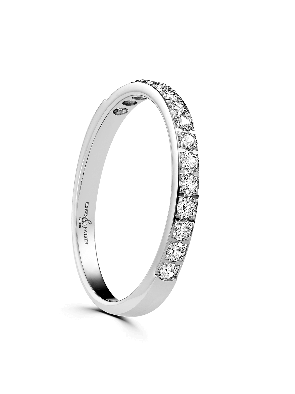 Diamond Half Eternity Ring 0.25ct Round Brilliant Cut in 18ct White Gold