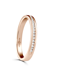 Brown & Newirth Elegance 0.07ct Brilliant Cut Diamond Wedding Ring in 18ct Rose Gold