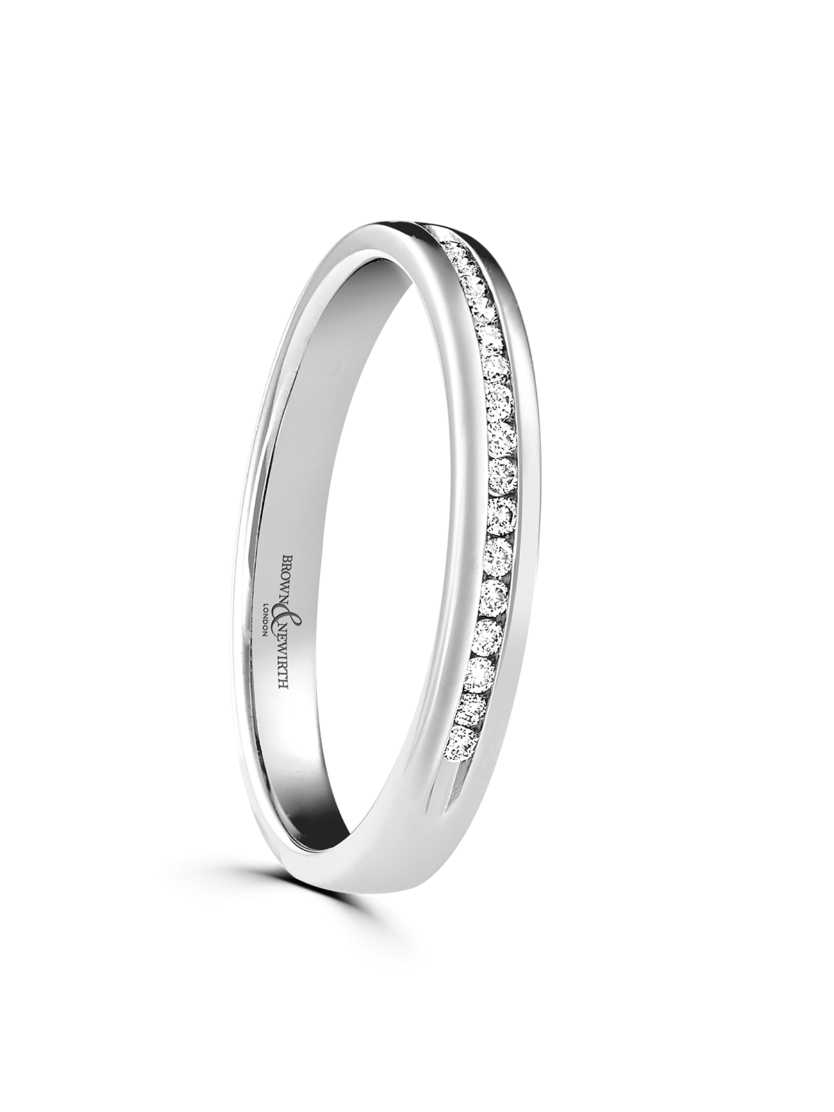 Brown & Newirth Elegance 0.07ct Diamond Wedding Ring in Platinum