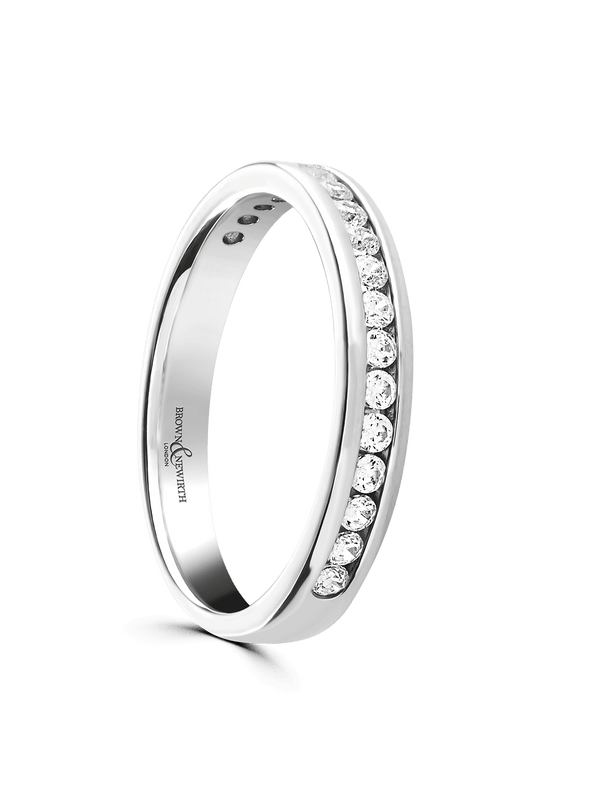 Diamond Half Eternity Ring 0.30ct Round Brilliant Cut in Platinum