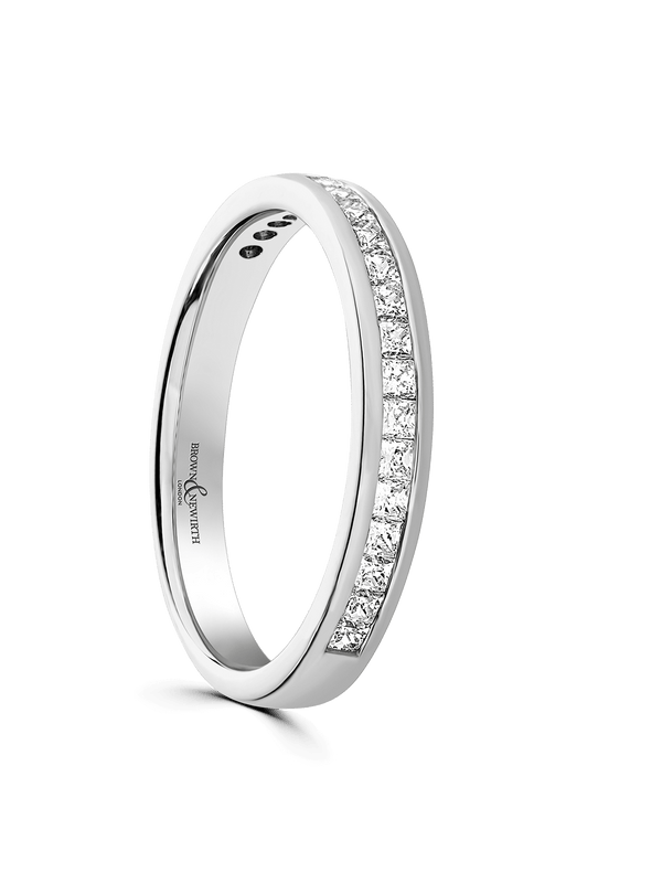 Diamond Half Eternity Ring 0.30ct Princess Cut in 9ct White Gold