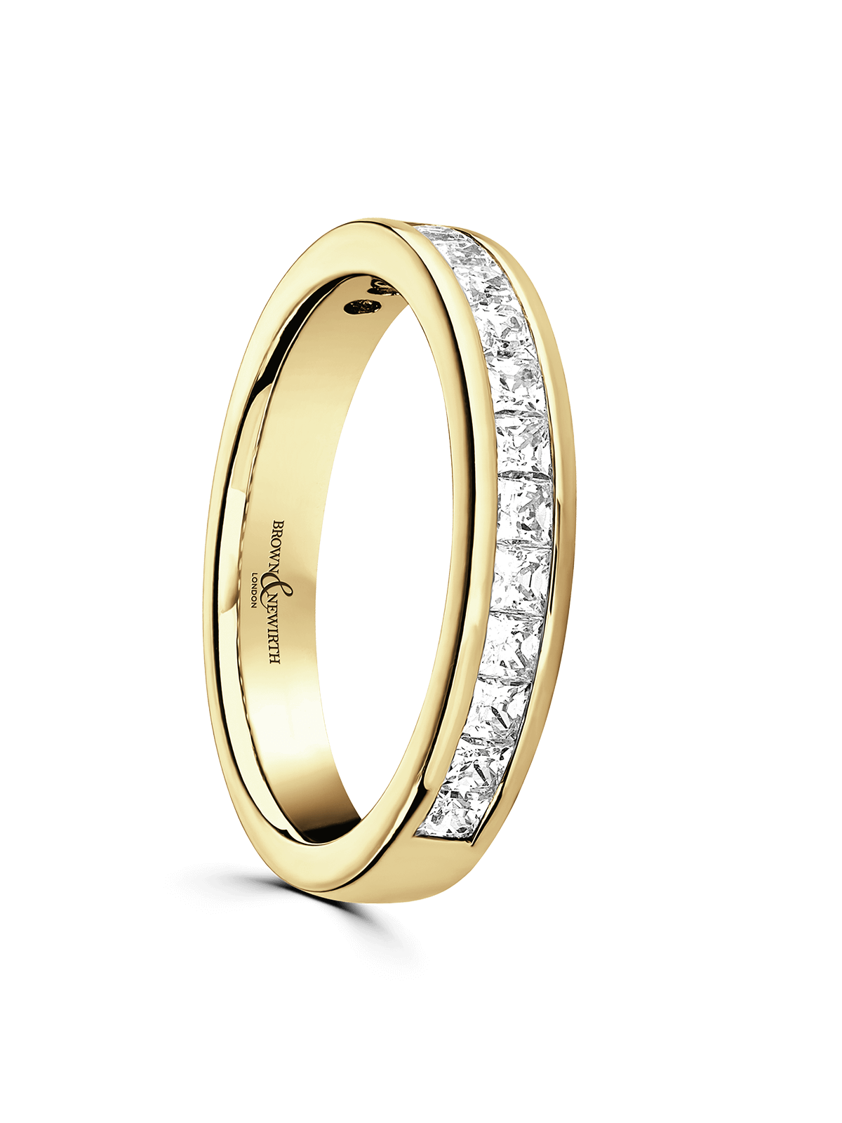 Diamond Half Eternity Ring 0.75ct Princess Cut in 9ct Yellow Gold