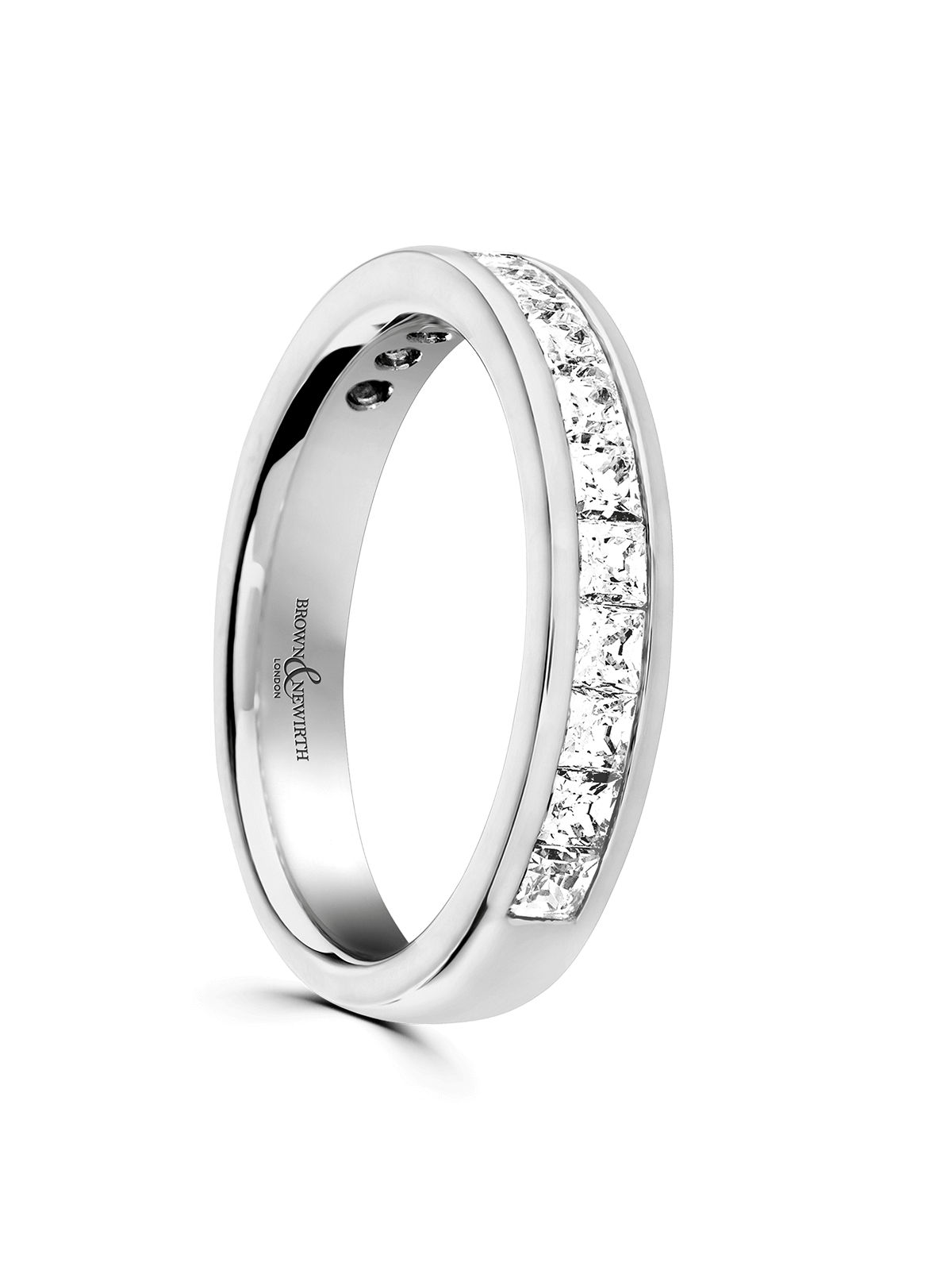 Brown & Newirth Devine 1.00ct Princess Cut Diamond Wedding Ring in Platinum