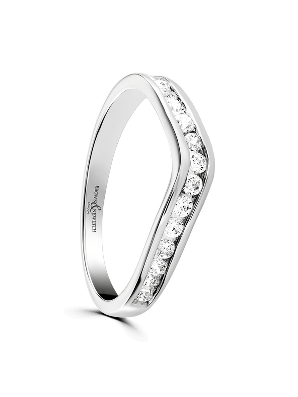 Diamond Half Eternity Ring 0.33ct Round Brilliant Cut in 18ct White Gold