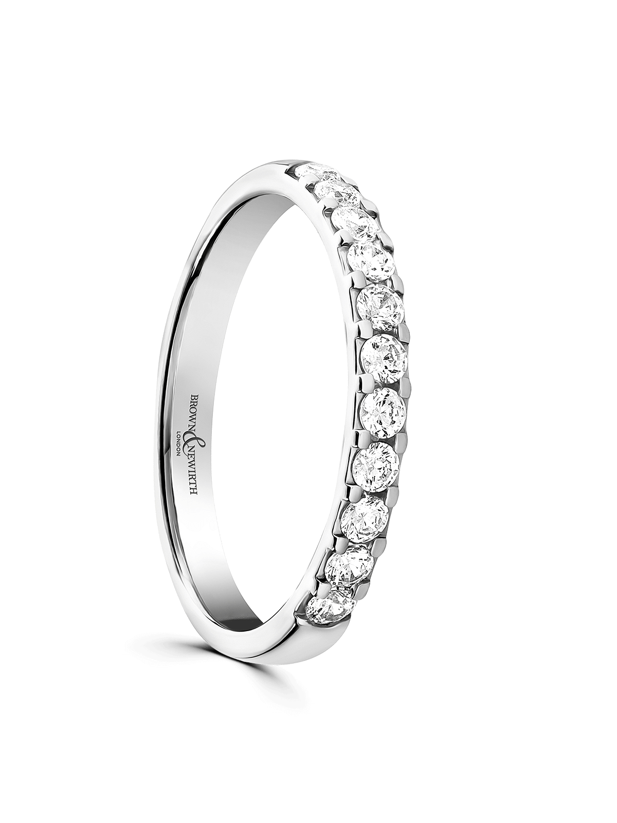 Diamond Half Eternity Ring 0.33ct Round Brilliant Cut in 9ct White Gold