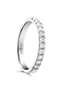 Diamond Half Eternity Ring 0.33ct Round Brilliant Cut in 9ct White Gold