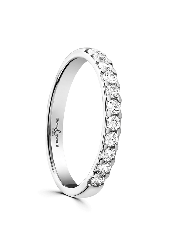 Diamond Half Eternity Ring 0.33ct Round Brilliant Cut in 9ct White Gold