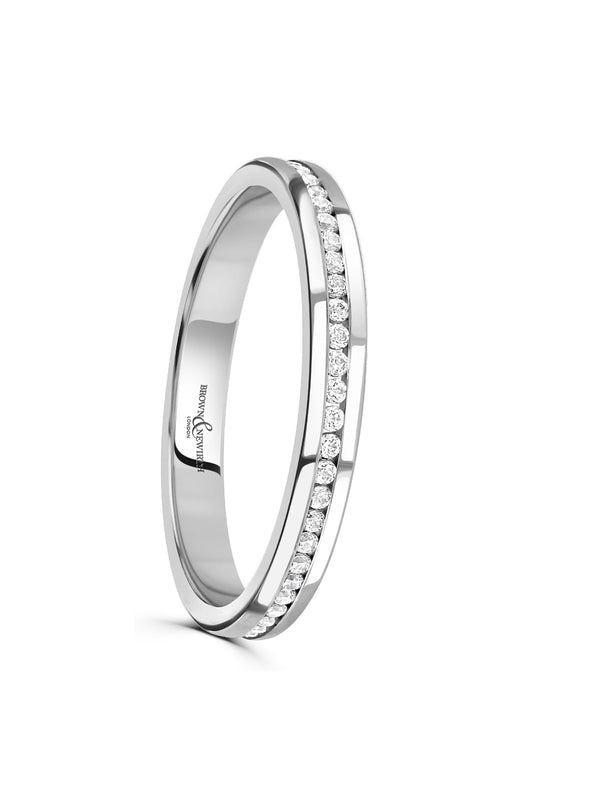 Diamond Half Eternity Ring 0.12ct Round Brilliant Cut in 9ct White Gold