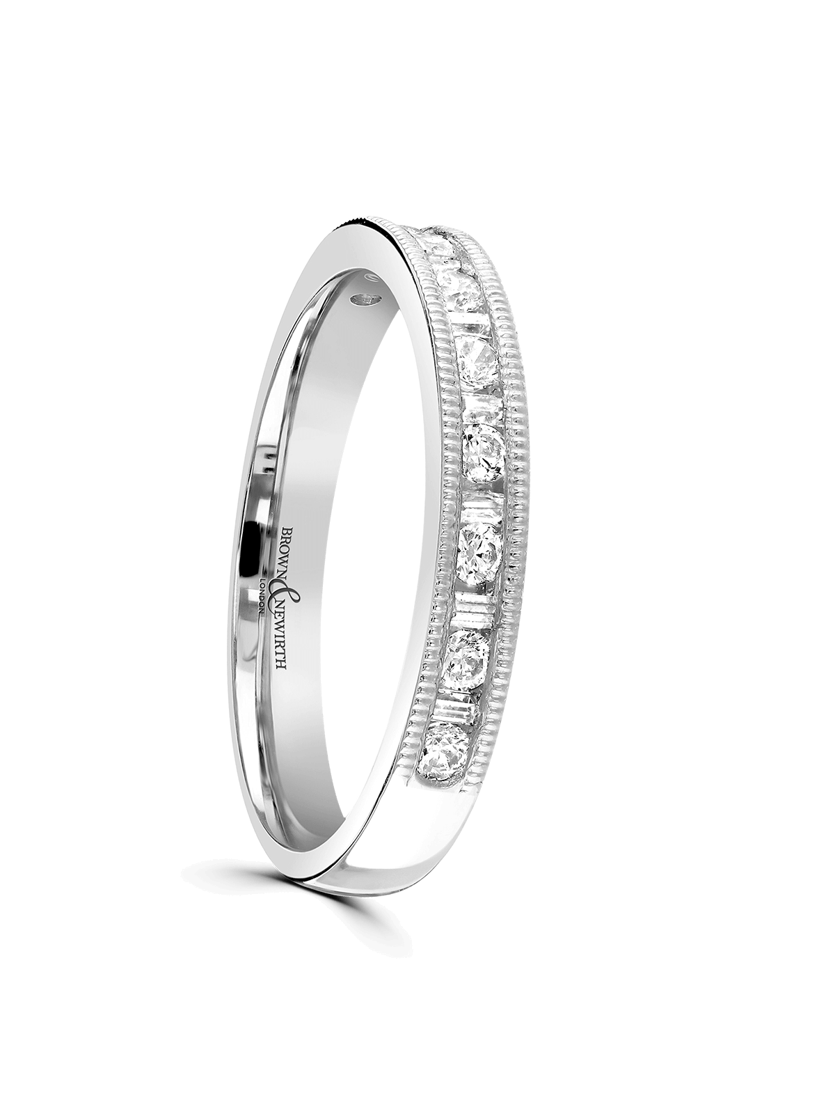 Brown & Newirth Bewitched 0.33ct Brilliant & Baguette Cut Diamond Eternity Ring in Platinum