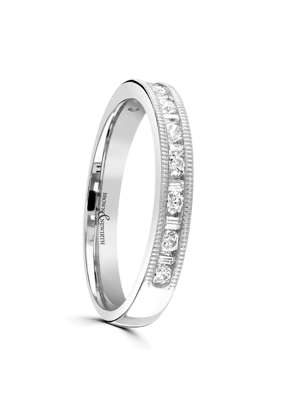 Brown & Newirth Bewitched 0.33ct Brilliant & Baguette Cut Diamond Eternity Ring in Platinum